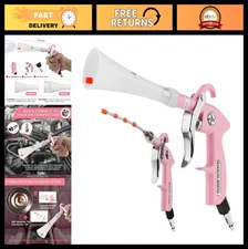 High-Pressure Air Blow Gun for Car Detailing - Tornado Dryer Cleaner, Pink
