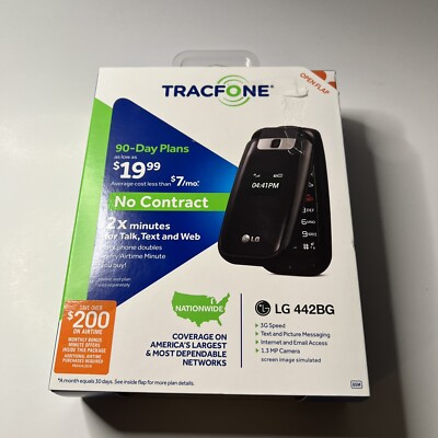 Lg 442Bg (Tracfone) Smart/Mobile Phones 2 GB Flash Android OS Black