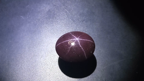 83.5 Carat 26.7x23.7x11.4 MM Natural Purple Red Color 6-Ray Star Garnet Cabochon - Video 1 of 1