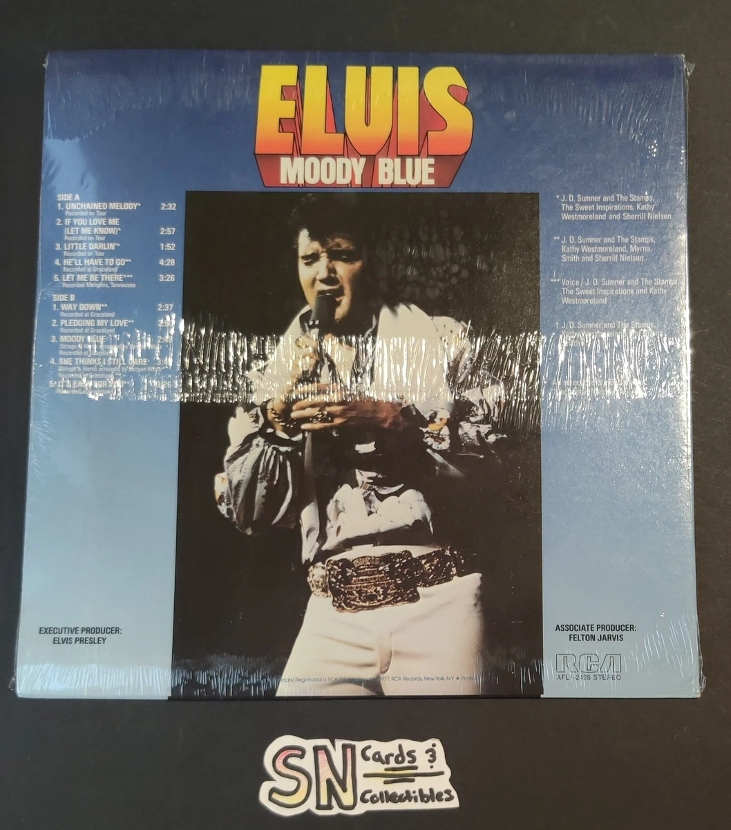 Elvis Presley- Moody Blue LP Vinyl Blue Vinyl RCA AFL 1-2428