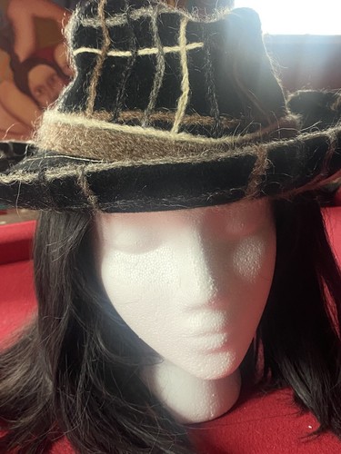 Yves Saint Laurent felted wool hat boho fedora