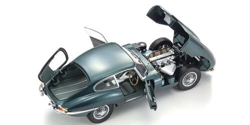 KYOSHO 1/18 Jaguar E-Type Nero Modello Die-Cast KS08954BK