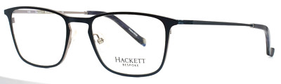 HACKETT HEB223 689 Navy Mens Rectangle Full Rim Eyeglasses 52-19-140 B:37