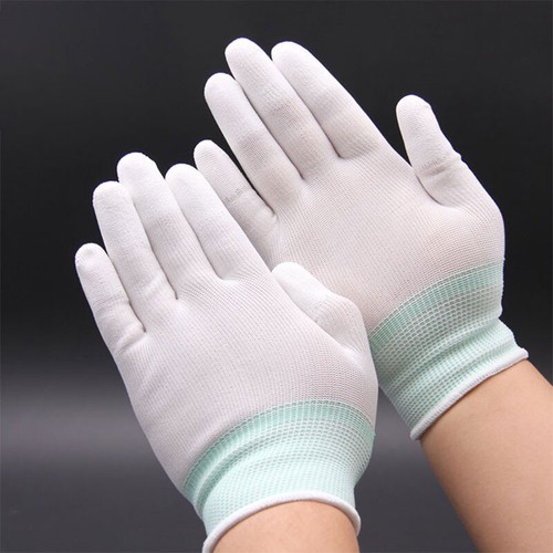 Anti Static ESD Electronic Working Gloves Pu Finger PC Antiskid for Garden~ ❤-