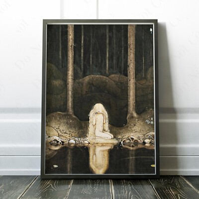 #ad #ad Princess Tuvstarr Gazing Waters Forest Tarn Fairy Tale Wall Art Poster Print $49.00