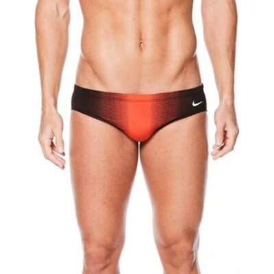 Nike Badeanzug Slip, Herren - 845 (Team Orange/Black)