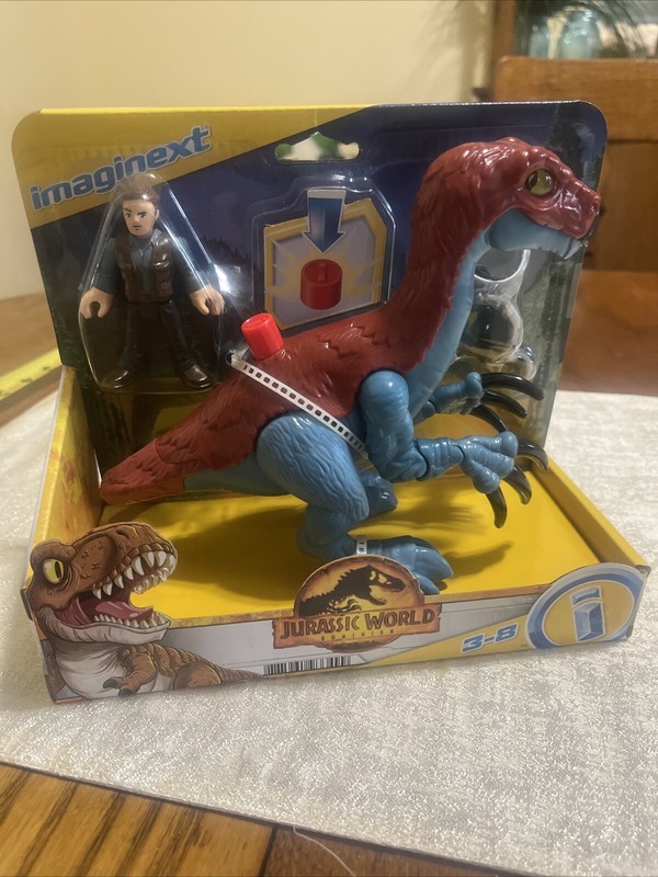 Jurassic World Dominion Therizinosaurus Dinosaur & Owen Imaginext New