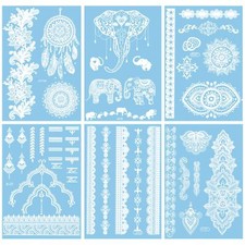 6 Sheets Temporary TattooFlash Fake Waterproof Body Tattoos Stickers Women We...