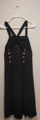 topshop black overall dress