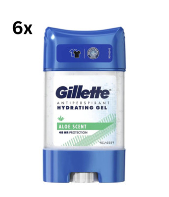 Gillette Aloe Scent Anti-Transpirant Deo Gel Stick 48h Schutz 0% Alkohol 6x70ml