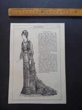 The Ladies Treasury On Management of Horses & Dinner Dress fashion  single page
