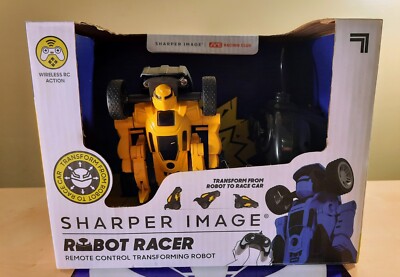 SHARPER IMAGE ROBOT RACER REMOTE CONTROL TRANSFORMING ROBOT WIRELESS RC NEW