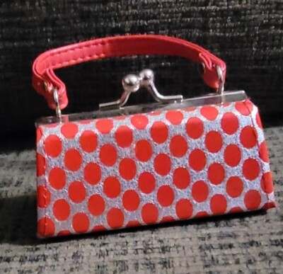 Tic Tok Mini Purse Red With Polka Dots