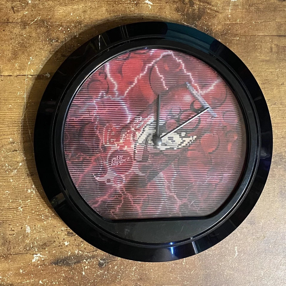 Vintage Y2K DR PEPPER RED FUSION WALL CLOCK Rare Collectible Lenticular READ DES - Image 4 of 4