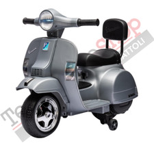 Moto Scooter Elettrico per Bambini Piaggio Mini Vespa Small PX 6V Mp3 Schienale