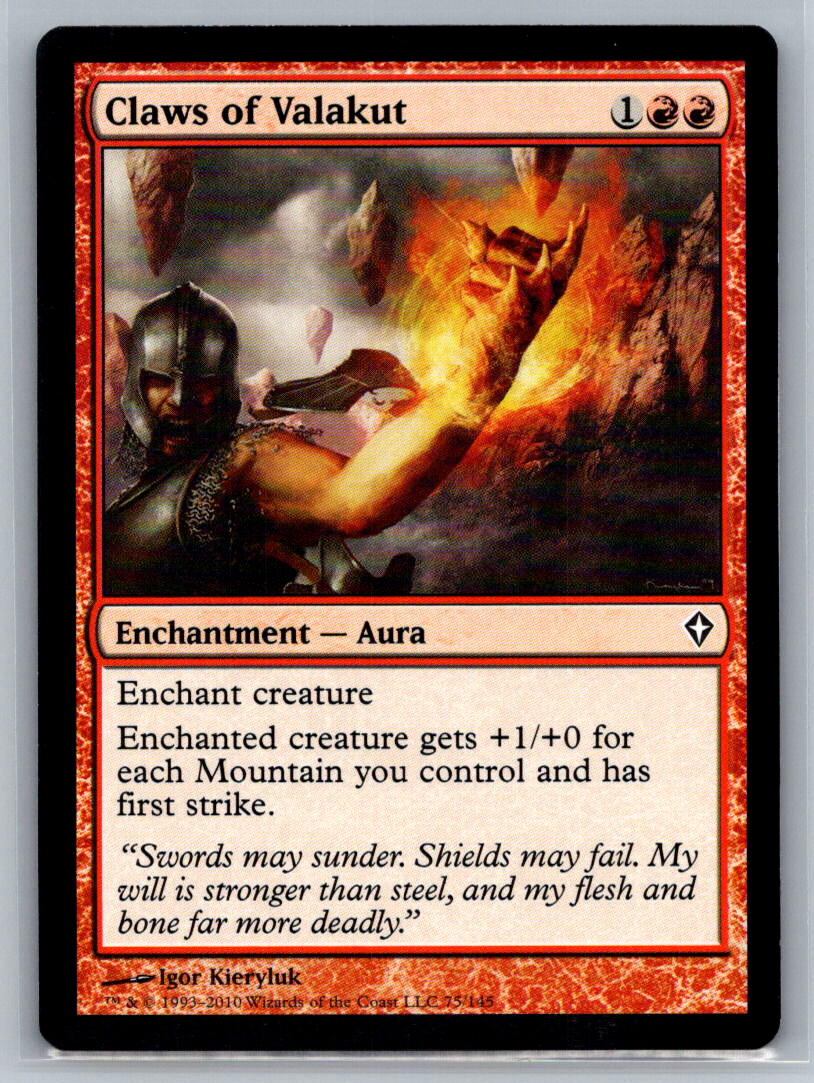 Claws of Valakut Knights vs Dragons MTG Common Card #72