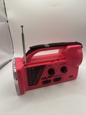 Vintage Am/fm flash light radio Siren Pink multipurpose realsound RP-318 READ