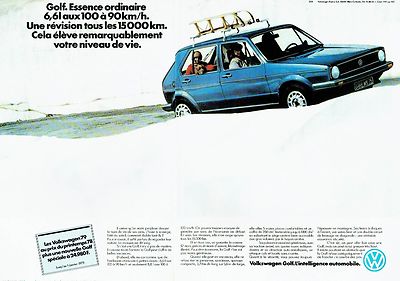 Werbung Advertising 057 1978 VW (2P) der Golf GL