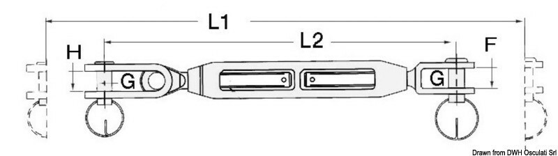 Cablematic Spannschloss Für Stahlseil – Gabel-Gabel-Modell, 8mm Gewinde, Edelstahl 304 A2, 17-27 Cm