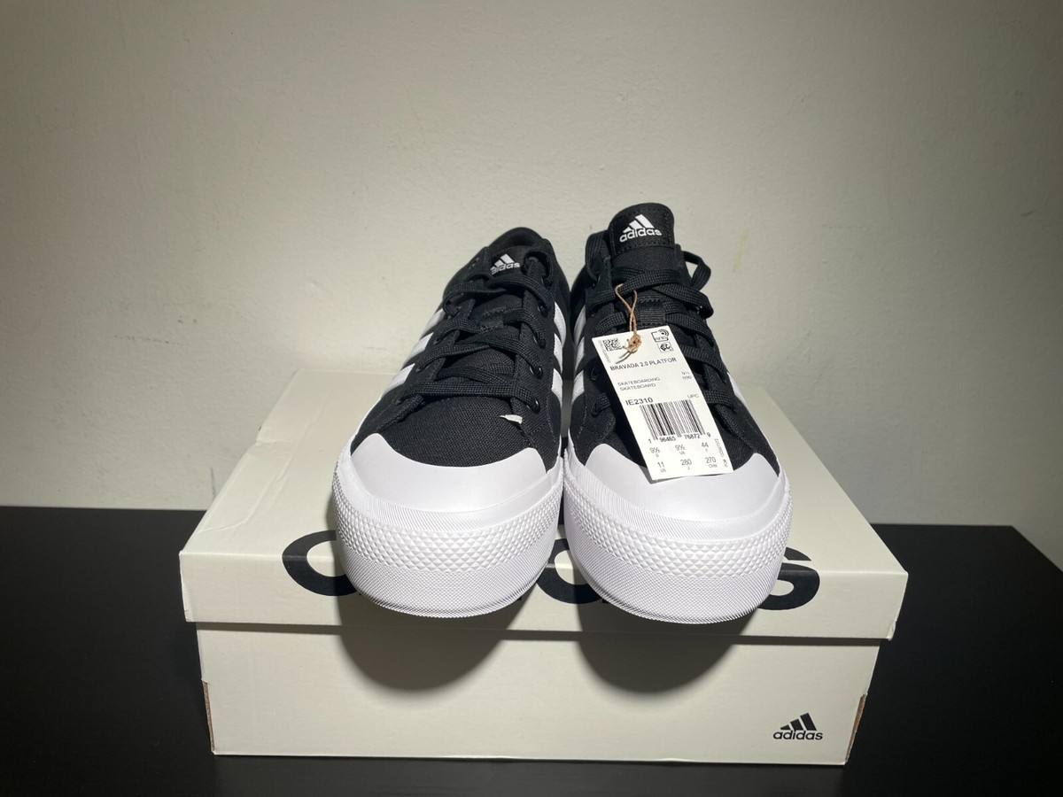 Adidas Bravada 2.0 Platform Shoes Womens 11 Black White Skateboard Shoes IE2310. | eBay Adidas Bravada 2.0 Platform Shoes Womens 11 Black White Skateboard Shoes IE2310. | eBay