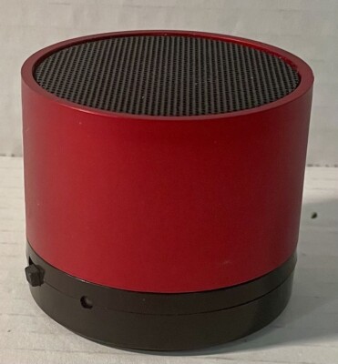 Mini Portable Bluetooth Speaker Red 2 H x 2.25 W Includes Charging Cable Tested