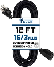 YOJOE Indoor Outdoor Extension Cord, 3 Prong 13A Weatherproof Power Cord, 16 Gau
