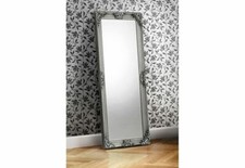 Julian Bowen Rococo Pewter Rectangular Lean-to Dress Mirror
