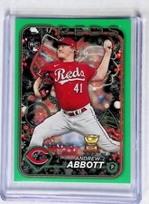 ANDREW ABBOTT REDS 2024 TOPPS HOLIDAY MEGA BOX #H82 - GREEN GLITTER /5  SSP