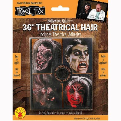 Reel F/X 36'' Theatrical Hair with Adhesive Hollywood Quality Halloween Accessory