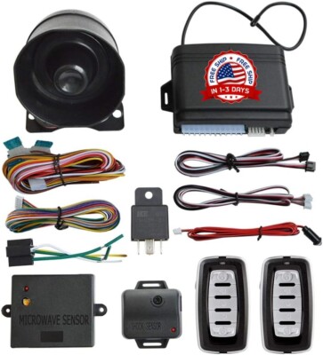 Sistema De Seguridad Alarma Entrada Sin Llave Para Carro Con Encendido 2 Remotos