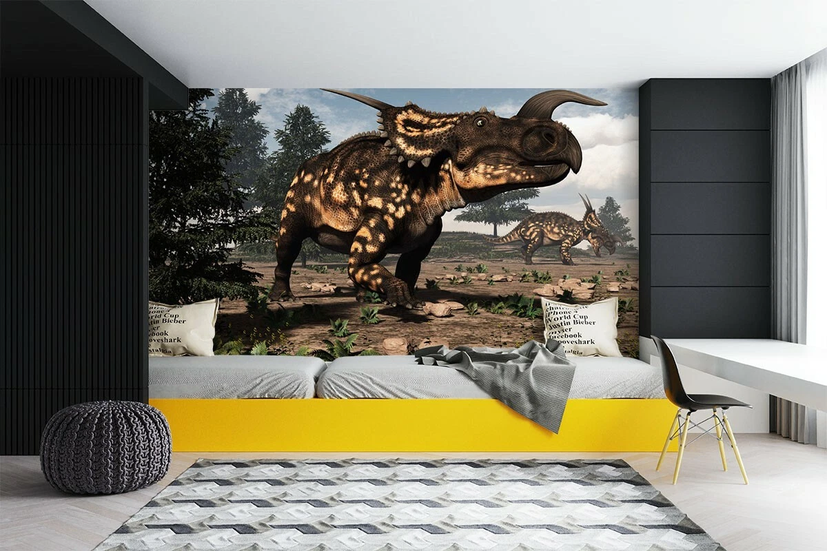 Huge Dinosaur Kids Dinosaurs 3D Wall Mural Removable Designer Wallpaper Murals