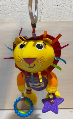 Lamaze Lion Plush Toy Baby Teether Stroller Car Seat Crib Rattle Clip RARE  