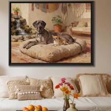 Great Dane Oil Painting Canvas Dog Art Living Room Decor Pet Lovers Wall Artwork