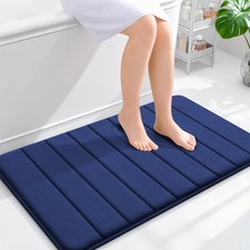 OLANLY Memory Foam Bath Mat 35x24, Super Soft 35" X 24", Twilight Sapphire