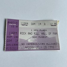 1996 Rock and Roll Hall of Fame Museum Admission Ticket Cleveland Ohio