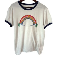 Kacey Musgraves T Shirt Concert Tour Rainbow Ringer Tee 2019 Golden Hour Large