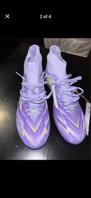 adidas F50 Purple Mid Top Lace-Up Soccer Cleats Chevron Pattern