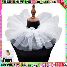 Renaissance Tulle Ruffle Neck Ruff Elizabethan Collar Cosplay Costume Carnival