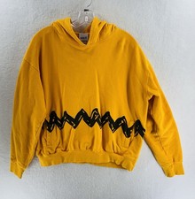 Peanuts Charlie Brown Skateboard Cartoon Character Hoodie Sweatshirt Size Large