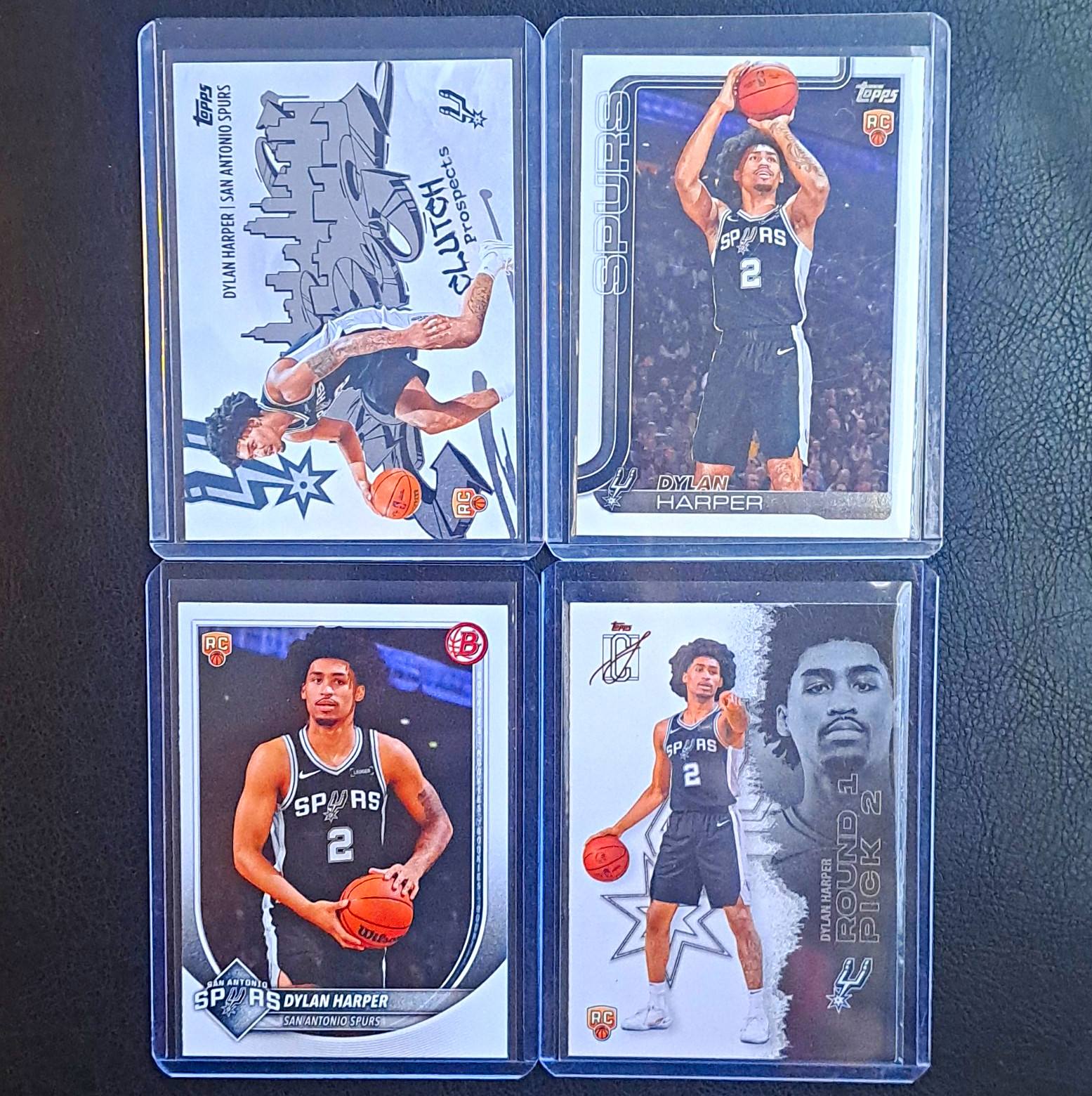 Topps Dylan Harper Rookie 4-Card Lot Spurs 2024-25 Topps Chrome #202 #102
