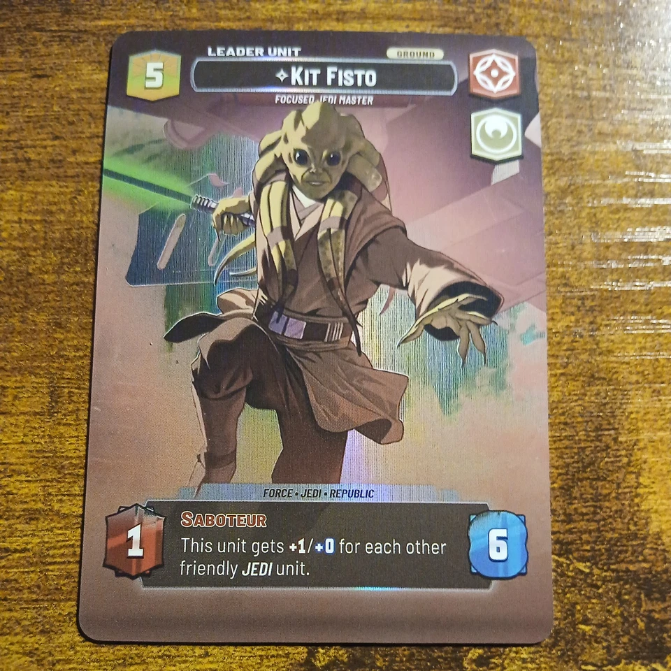 Star Wars Unlimited - Kit Fisto | Showcase Foil | Legends of the Force | #1015  - Image 2 of 4