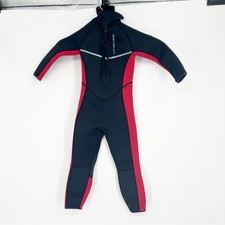 Seaskin Black Red 3mm Full Body Neoprene Wetsuit Size 3 Beach Snorkeling