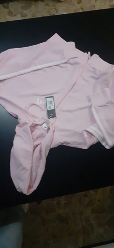 Felpa Adidas Donna Zip Con Cappuccio Rosa - Foto 3 di 3