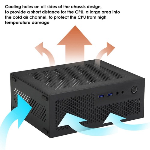 A09 HTPC Computer Case ITX Gaming PC Chassis Desktop Chassis USB3.09007 - Afbeelding 2 van 7