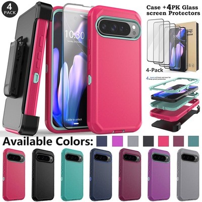 Belt Case For Google Pixel 9 Pro XL Holster Clip & Kickstand / Screen Protector