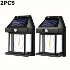 LED Solar Wall Light PIR Motion Sensor Outdoor Lantern Security Lamp Garden Shed