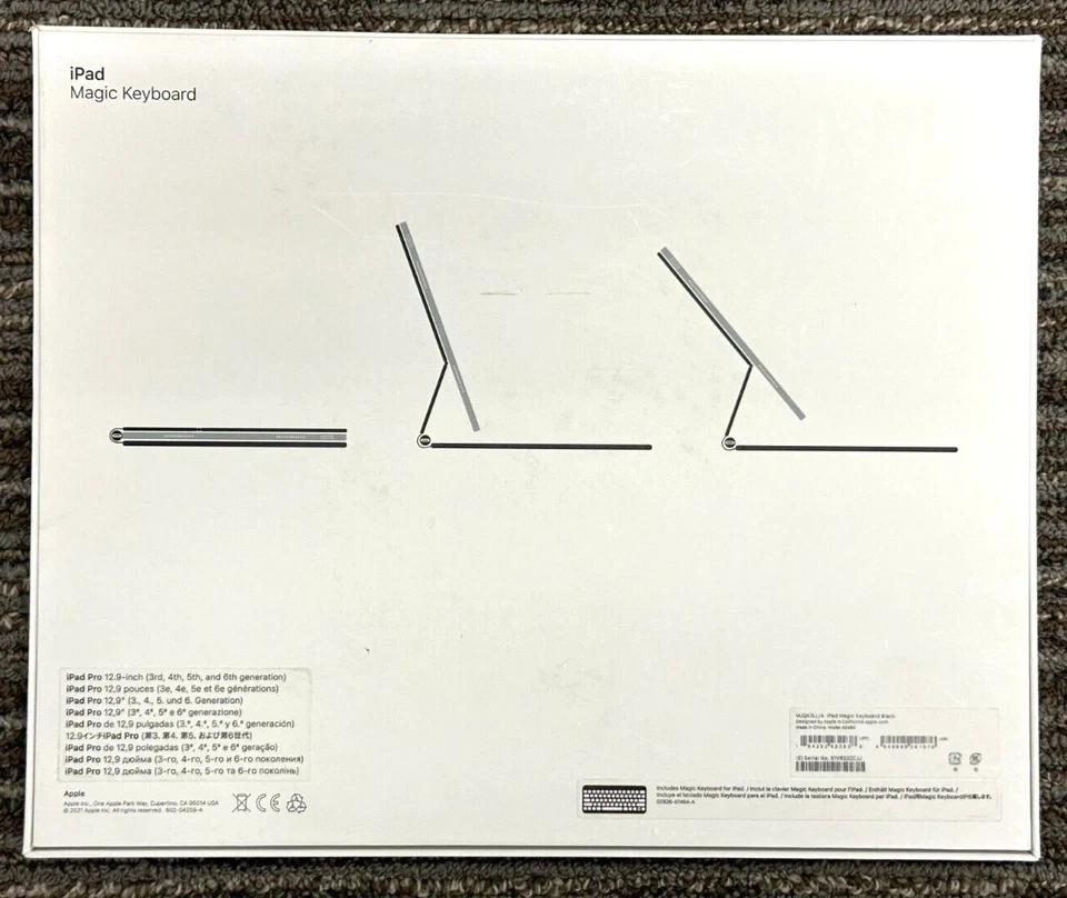 Apple Magic Keyboard para iPad Pro 12.9" Negro MJQK3LL/A 3ª 4ª 5ª Generación Foto 2 de 4