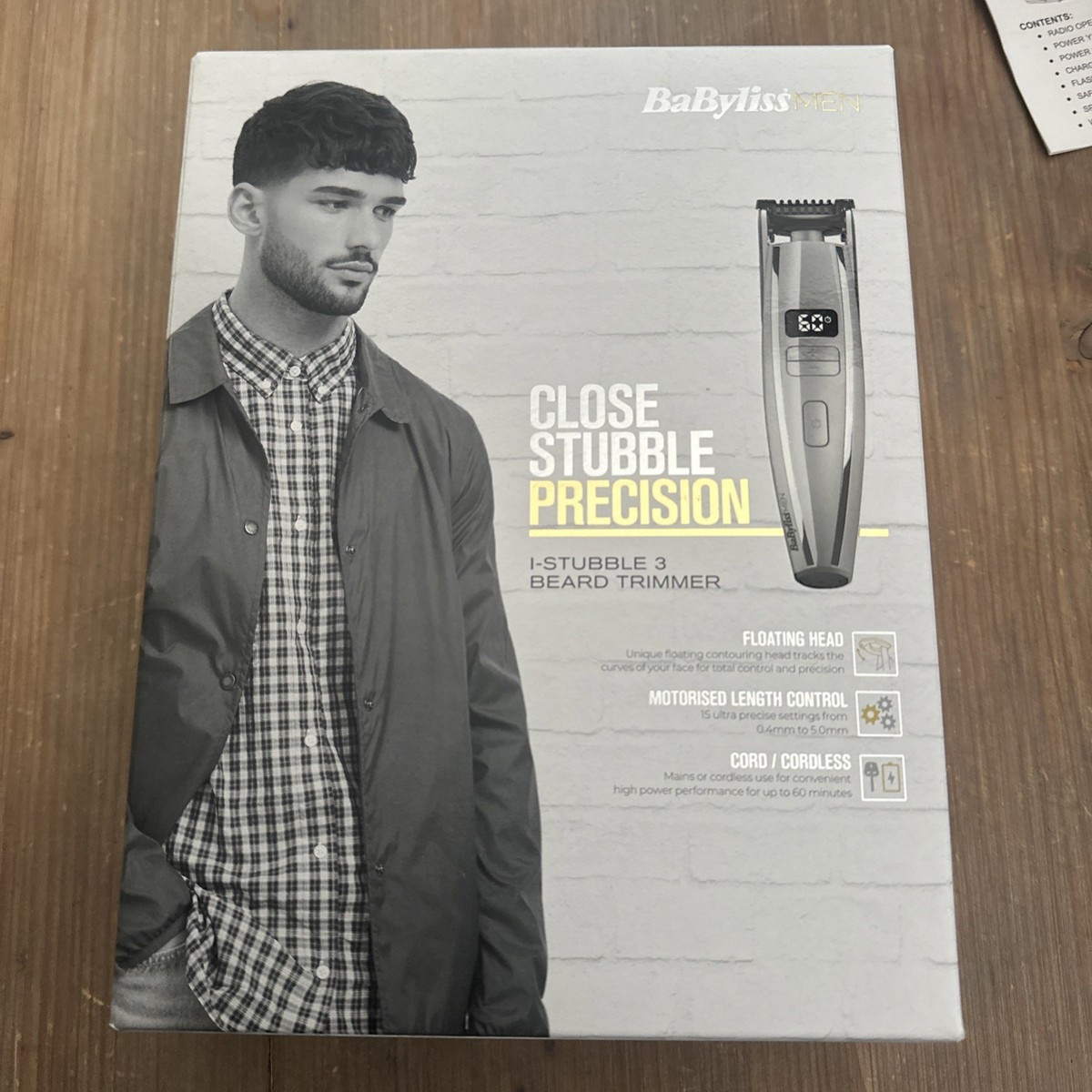 BaByliss i-Stubble Beard Hair Trimmer Cordless Beard Trimmer 15