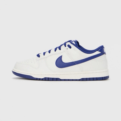 Nike Dunk Low Herren Sneaker EU 44 Weiß/Blau Low Top Schnürung