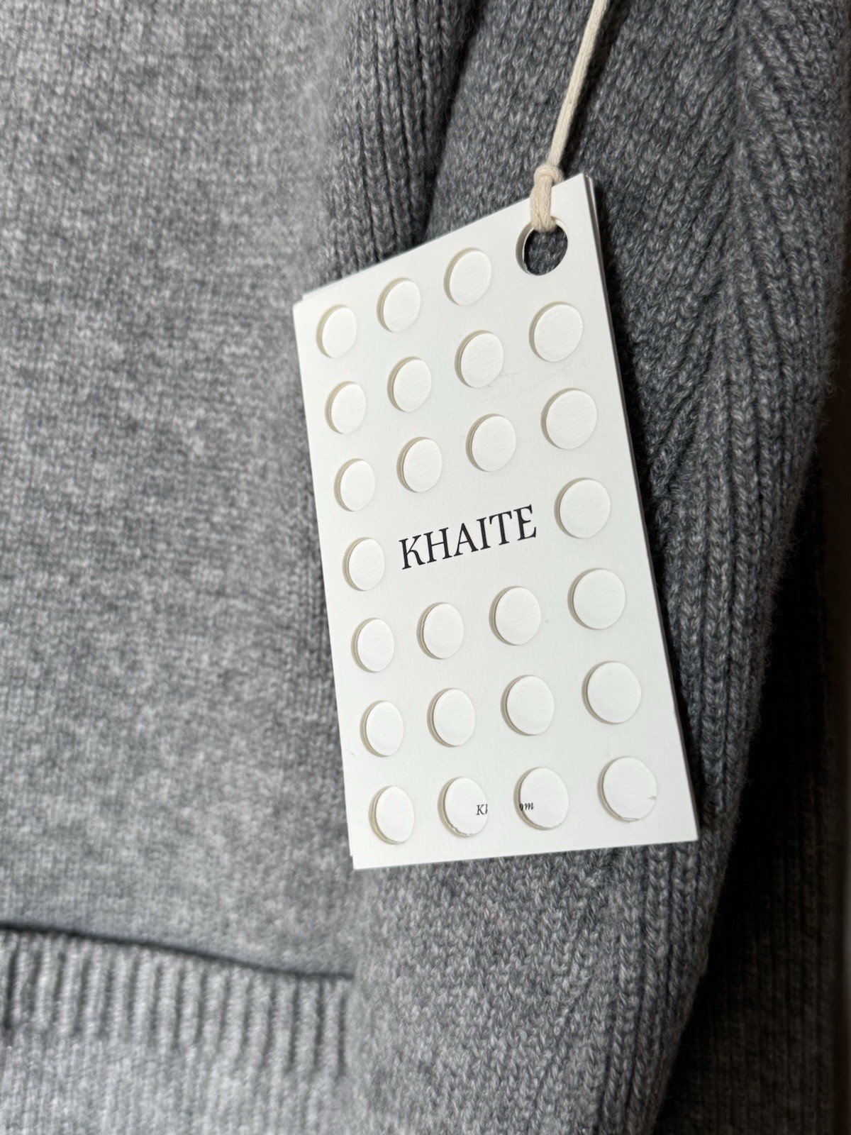 NWT Khaite Cashmere Cardigan Gray XS image 5